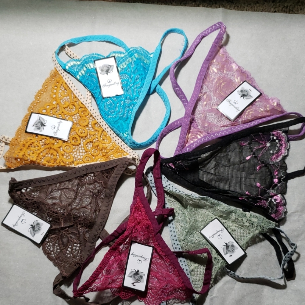 7 pairs of multi colored Women's gstring underwear